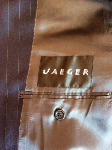 Smart Jaeger Dark Blue Pinstripe Wool Suit Size 44L/36W - Whispers Dress Agency - Sold - 5