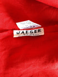 Vintage Jaeger Red Linen Short Sleeve Shirt Size 32" Approx UK 10 - Whispers Dress Agency - Sold - 2