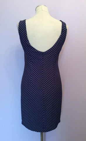 Jigsaw Blue & White Spot Dress Size 1 UK 8/10 - Whispers Dress Agency - Womens Dresses - 2