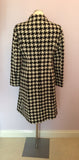 Marks & Spencer Autograph Black & White Dogtooth Coat Size 10 - Whispers Dress Agency - Sold - 3