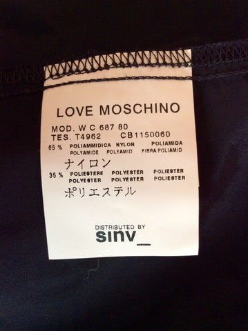 Love Moschino Black Frill V Neckline Blouse Size 12 - Whispers Dress Agency - Sold - 5
