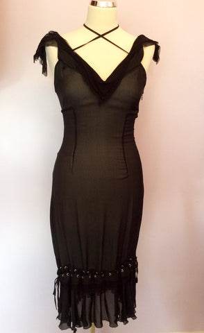 Brand New Joseph Black Silk Strappy Dress Size 40 UK 8 - Whispers Dress Agency - Womens Dresses - 5