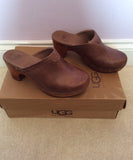 NEW IN BOX UGG LIGHT CHOCOLATE ABBIE CLOGS SIZE 3.5/36 - Whispers Dress Agency - Womens Mules & Flip Flops - 4