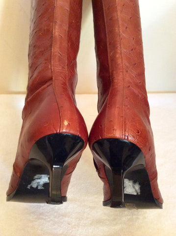 Red Or Dead Chestnut Brown Leather Boots Size 4/37 - Whispers Dress Agency - Sold - 4