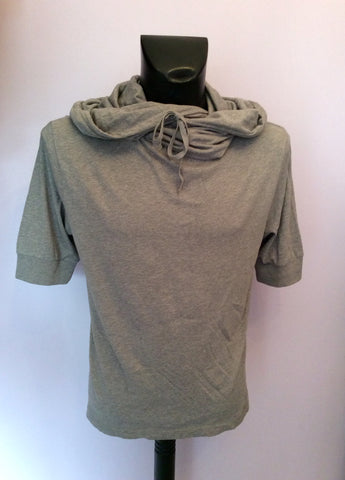 All Saints Light Grey Hooded Crew Top Size S - Whispers Dress Agency - Sold - 1