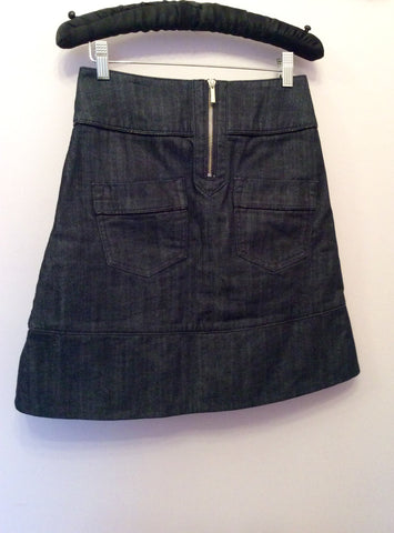 Karen Millen Dark Blue Denim Skirt Size 8 - Whispers Dress Agency - Sold - 2