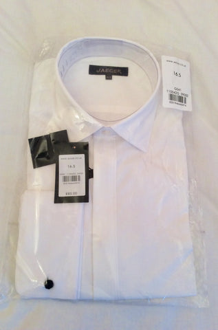 Brand New Jaeger White Dress Double Cuff Shirt Size 16.5" - Whispers Dress Agency - Sold - 1