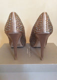 Brand New Carvela Nude Satin Jewel Trim Peeptoe Heels Size 6/39 - Whispers Dress Agency - Womens Heels - 3