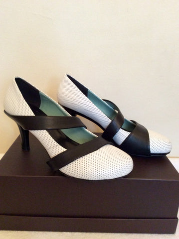 United Nude Black & White Leather Heels Size 4/37 - Whispers Dress Agency - Sold - 2