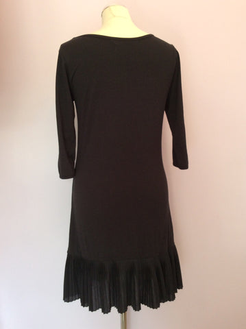 French Connection Black Pleated Hem Dress Size 12 - Whispers Dress Agency - Womens Dresses - 2