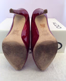 Aldo Dark Red Patent Leather Platform Sole Heels Size 5/38 - Whispers Dress Agency - Sold - 5