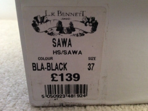 LK Bennett Black Suede 'Sawa' Peeptoe Heels Size 4/37 - Whispers Dress Agency - Womens Heels - 6