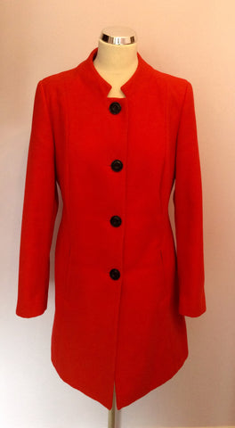 Marks & Spencer Poppy Red Coat Size 12 - Whispers Dress Agency - Sold - 5