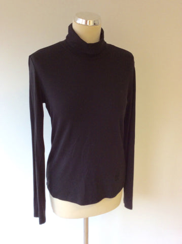 MAX MARA BLACK POLONECK LONG SLEEVE TOP SIZE L - Whispers Dress Agency - Sold - 1