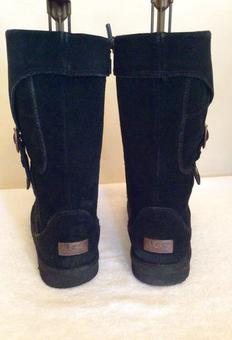 Ugg Black Sheepskin Buckle Trim Boots Size 1/32 - Whispers Dress Agency - Sold - 5