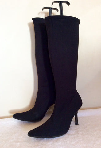 Ted Baker Black Stretch Boots Size 3.5/36 - Whispers Dress Agency - Sold - 2