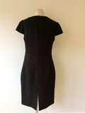 JAEGER BLACK & GOLD WEAVED SKIRT PENCIL DRESS SIZE 12 - Whispers Dress Agency - Womens Dresses - 5