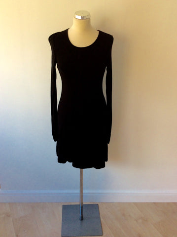 FRENCH CONNECTION CLASSIC BLACK STRETCH JERSEY DRESS SIZE 10 - Whispers Dress Agency - Womens Dresses - 1