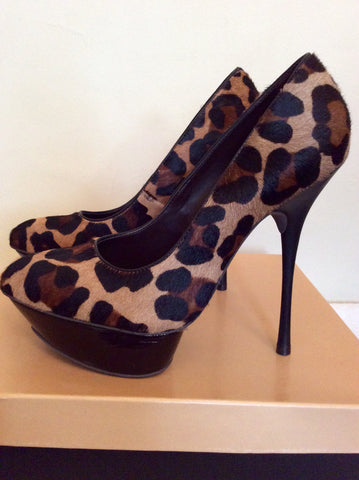 Carvela Brown Leopard Print Ponyskin Heels Size 7/40 - Whispers Dress Agency - Sold - 3