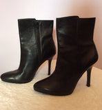 Ralph Lauren Black Leather Ankle Boots Size7/41 - Whispers Dress Agency - Womens Boots - 2