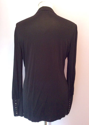 Mint Velvet Black Stretch Long Sleeve Top Size 14 - Whispers Dress Agency - Sold - 3