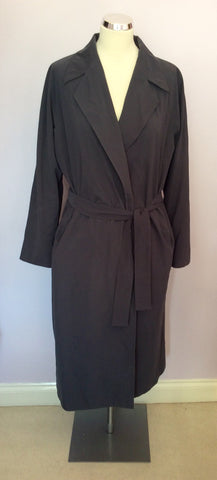 Per Una Dark Grey Trench Coat / Mac Size L - Whispers Dress Agency - Sold - 1