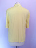 LK BENNETT CITRUS YELLOW SHORT SLEEVE V NECK TOP SIZE L - Whispers Dress Agency - Womens Tops - 2