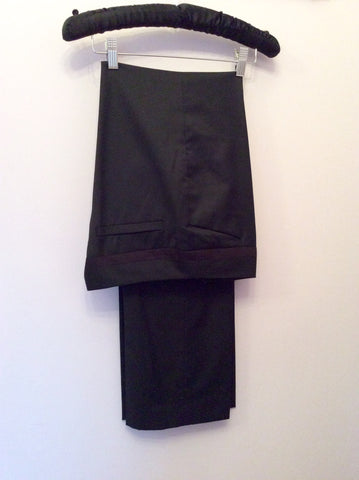 Smart Ted Baker Black Wool Blend Trousers Size 2 UK 10 - Whispers Dress Agency - Womens Trousers