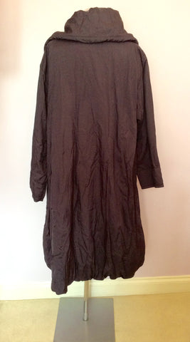 Japanese Designer Yacco Maricard Charcoal/Black Mac/Coat One Size - Whispers Dress Agency - Sold - 4