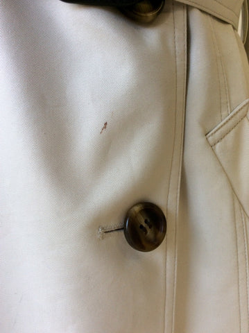 JAEGER NATURAL/ BEIGE CLASSIC BELTED MAC TRENCH COAT SIZE 12 - Whispers Dress Agency - Sold - 5