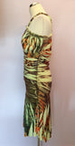 Kasike Green & Brown Print Strappy Dress One Size - Whispers Dress Agency - Womens Dresses - 1