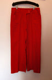 PER UNA RED LINEN TROUSERS SIZE 14 SHORT - Whispers Dress Agency - Womens Trousers - 1