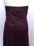 Monsoon Brown Net Overlay Strapless Dress Size 8 - Whispers Dress Agency - Womens Dresses - 4