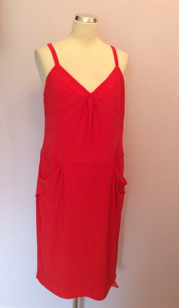 Brand New Holly Willoughby Red Dress Size 16 - Whispers Dress Agency - Womens Dresses - 1