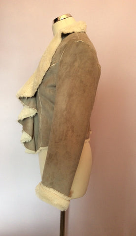 Brand New Mia Moda Grey Faux Fur Lined Jacket Size 8 - Whispers Dress Agency - Womens Coats & Jackets - 2