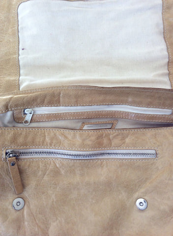 Francesco Biasia Beige Leather Shoulder Bag - Whispers Dress Agency - Shoulder Bags - 4