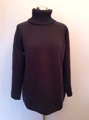 Toast Deep Plum Chunky Merino Wool Jumper Size S - Whispers Dress Agency - Sold - 1