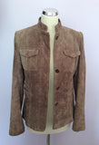 Laura Ashley Light Brown Suede Jacket Size 10 - Whispers Dress Agency - Sold - 1