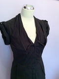 All Saints Black Cotton Cardea Shirt Dress Size 10 - Whispers Dress Agency - Sold - 3