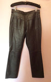 Marks & Spencer Black Pvc Leather Look Trousers Size 12 - Whispers Dress Agency - Womens Trousers - 2
