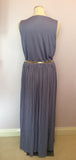 Vintage Shubette Of London Lavender Pleated Long Dress Size 18 UK 14/16 - Whispers Dress Agency - Sold - 3