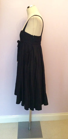 Burberry Black Cotton Summer Dress Size 10 - Whispers Dress Agency - Sold - 3