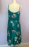 Monsoon Emerald Green Floral Print Dress Size 14 - Whispers Dress Agency - Womens Dresses - 3