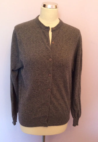 Vintage Jaeger Grey Cashmere Cardigan Size 36" UK M - Whispers Dress Agency - Sold - 1
