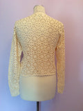 Vintage Laura Ashley Cream Crocheted Cardigan Size S - Whispers Dress Agency - Sold - 2