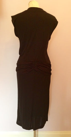 French Connection Black V Neck Wrap Style Dress Size 14 - Whispers Dress Agency - Sold - 4