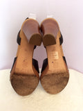 Unisa Dark Brown Leather Heeled Sandals Size 6/39 - Whispers Dress Agency - Womens Sandals - 4