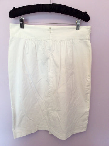 Penny Black White Wrap Across Cotton Skirt Size 16 Fit Approx 14 - Whispers Dress Agency - Womens Skirts - 2