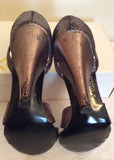 Kurt Geiger Pewter Heel Sandals Size 5/38 - Whispers Dress Agency - Womens Sandals - 4
