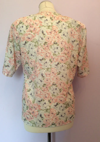 Vintage Jaeger Pale Pink, Blue & Green Floral Print Blouse & Skirt Size 10 - Whispers Dress Agency - Womens Vintage - 3